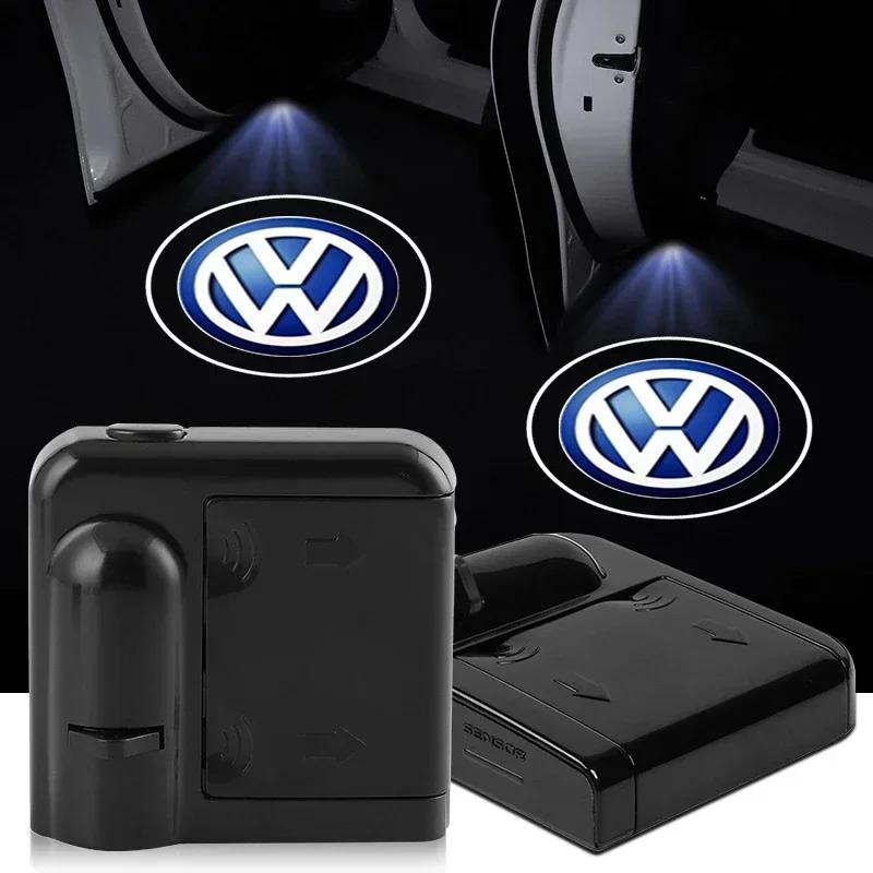 For VOLKSWAGEN VW New Jetta VW For Volkswagen 2PCS Car Door Emblem LED Light Welcome Lamp Wireless Laser Projector For Volkswage
