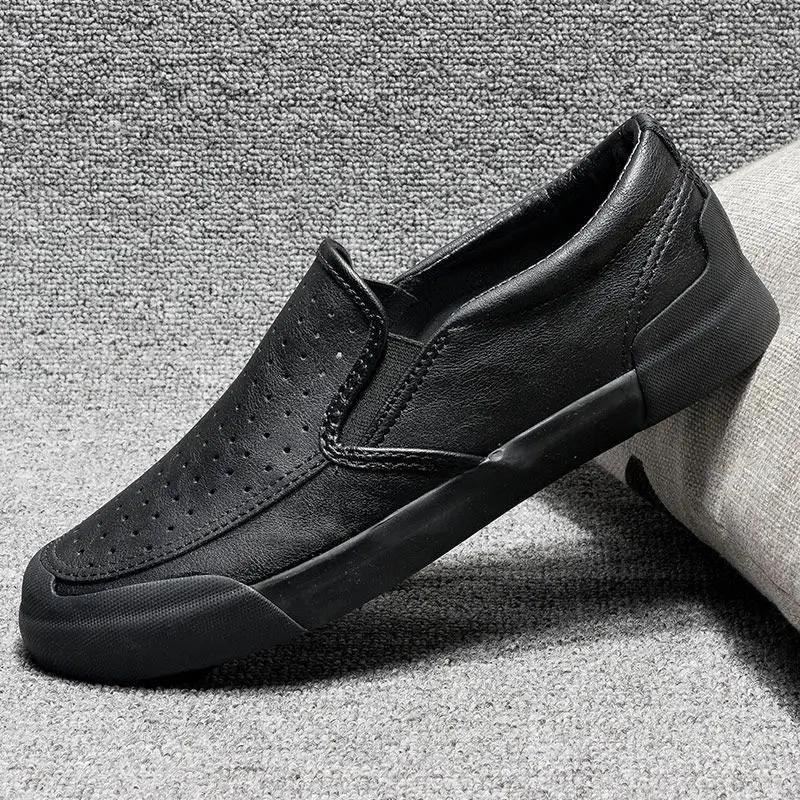 Slip-on Male Casual Shoe New In Footwear Men's Leather Shoes Offer Classic Original Common Designer Sale Shipping Free Low Price