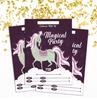 Darling Souvenir Purple Birthday Invitation Card Printable Fill or Write In Blank Invites Party Supplies Pack Of 28 5 X 7