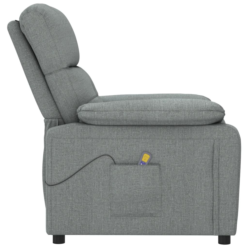 Vidaxl Armchair With Massage, Dark Gray, Fabric