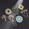 Vintage Baroque Pearl Brooch: European Western Gold Pin for Women's Clothing Accessories