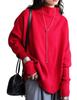 Antiqua Bottleneck Knit One Size Red Women's Top, NA-00496, 12,