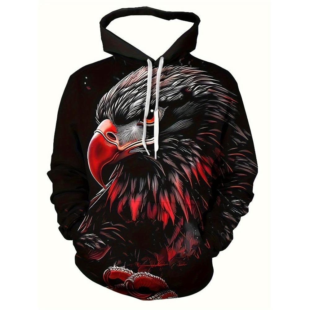 2025 Mode Cooler Adler Herren Hoodie 3D Gedruckte Hoodies Edition Trend Amerikanischer Adler Herren Sportbekleidung Kinder Freizeit Unisex Pullover