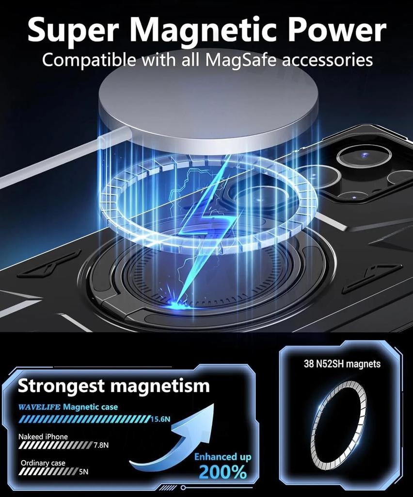 Armor Magsafe futrālis priekš Samsung Galaxy S24 Ultra S23 Plus S23 FE A15 A54 A14 statīva gredzens magnētiska gredzena turētāja aizsargstatīvi kickstand cove