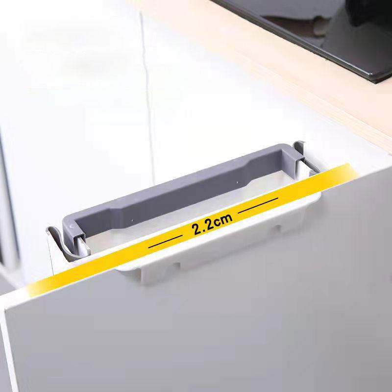 Foldable Trash Can Cabinet Door Wall-mounted Waste Bin Large-capacity Multi-functional Labor-saving Storage Bin Kitchen Organizer