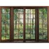 1 Stück, 2D flach, Grüner Wald Natürliche Fensterlandschaft Wandteppich Banner, für Zimmer, Universitätswohnheim Wanddekoration, wsj