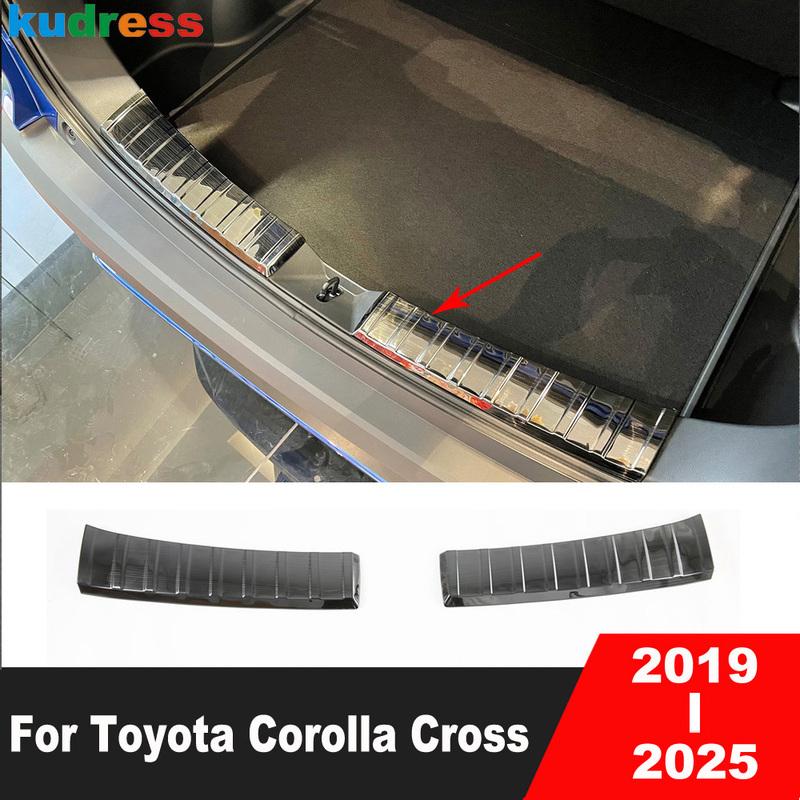 Rear Trunk Bumper Cover Trim For Toyota Corolla Cross - 2024 2025 Steel Car Tailgate Door Sill Plate Guard Accessories