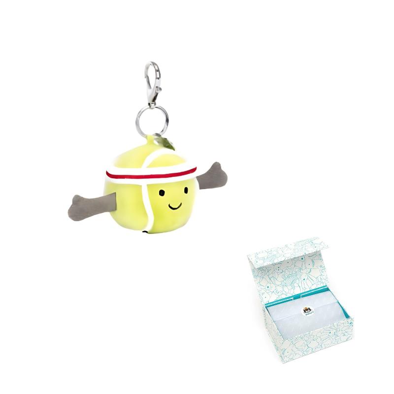 Jellycat Fun Sports Series Tennis Cute Fun Doll Plush Pendant 6cm Height