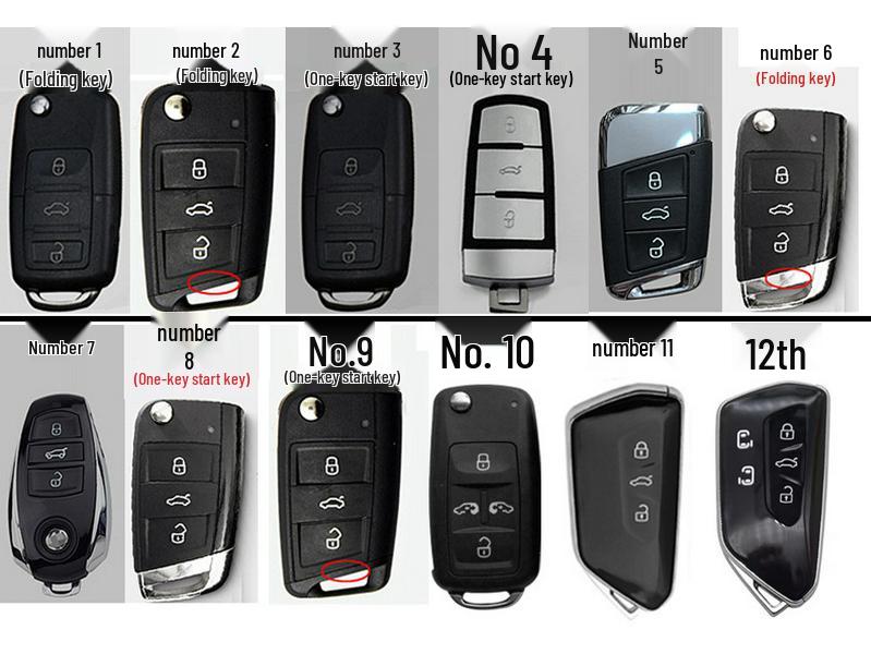 Volkswagen Key Protection Cover: Fits 21 Models, Including New Passat, Magotan, 330GTE, and B8B7 - Genuine Leather