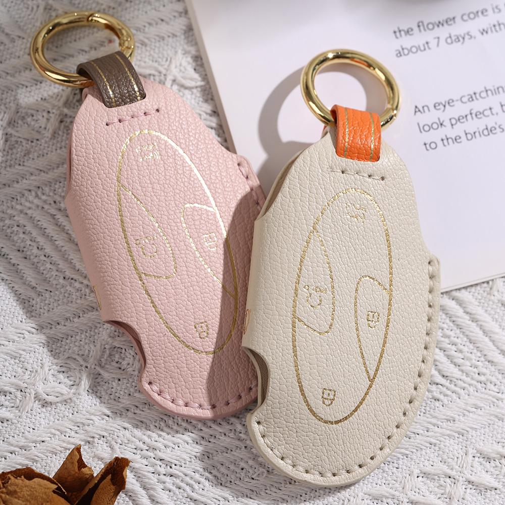 5 7 Bottons Leather Car Key Case Fob Cover For Hyundai Ionic 6 Grandeur Gn7 Kona Ev Accessories