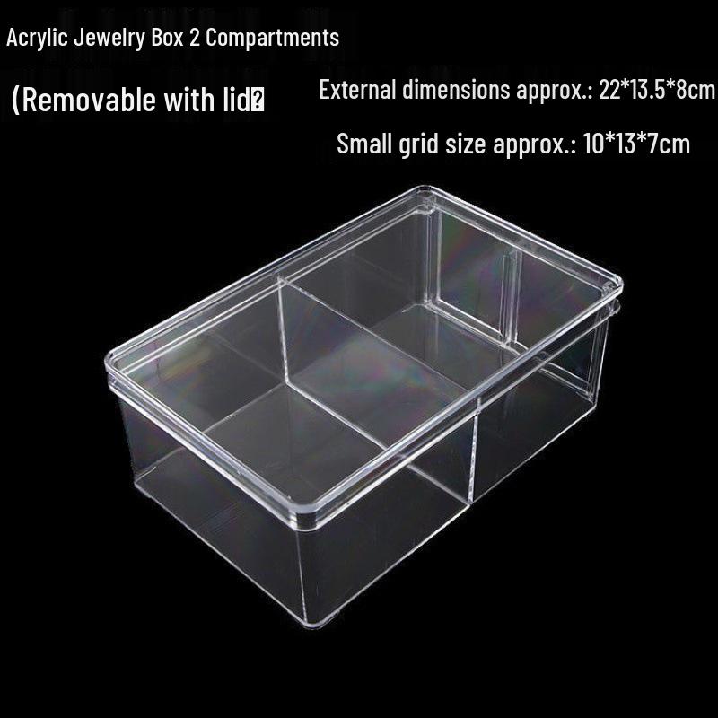 Nine-Grid Acrylic Jewelry Storage Box and Tray 1490₽