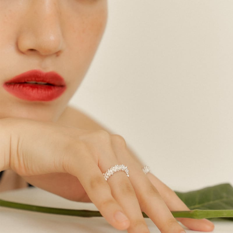 Pacipick Dew Drops Ring / Silver / L