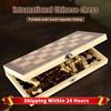 3 In 1 Chess Board Sets Wooden Exquisite Chess Set Chess and Checkers Game Set Travel Chess Sets for Chess Board Game