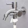 Dual Control 1/2" Double Outlet Faucet Bidet Water Tap One In Two Out for Bathroom Sink Fitting Washing Machine