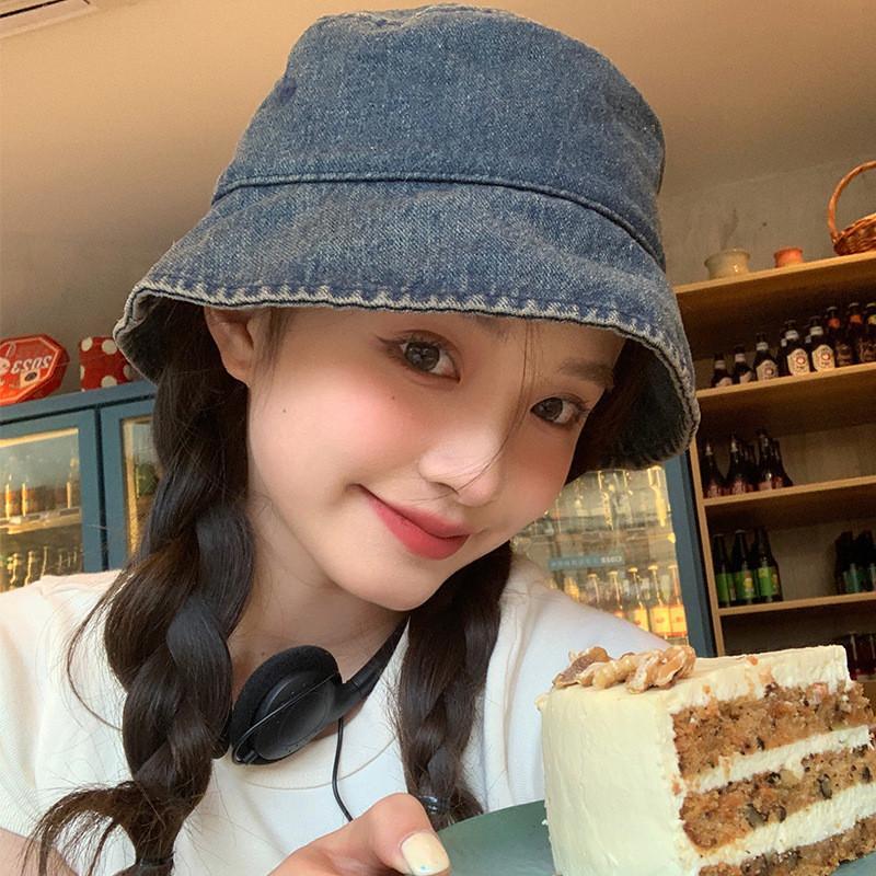 Hat Bucket Denim With Short Brim Lightweight Sunproof Summer Fashion Women For