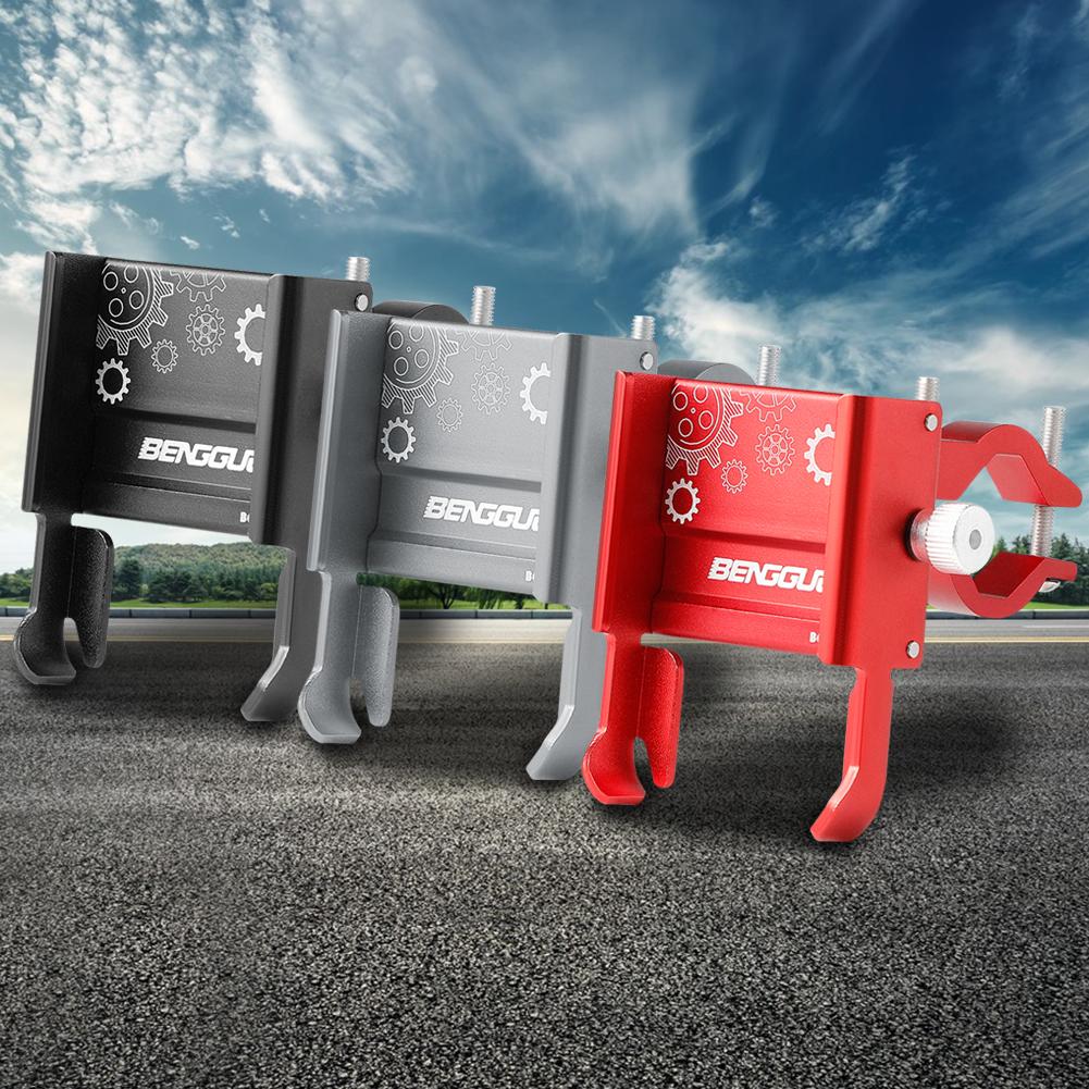 Bike Phone Support Bracket Aluminium Alloy Mobile Phone Stand Bracket 360 Degree Rotation Shockproof Cycling Equipment