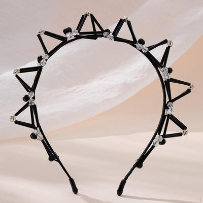Schwarzes Kopfstück Haarband Schmuck Kostüm Zubehör Frauen Kopfschmuck Göttin Stirnband für