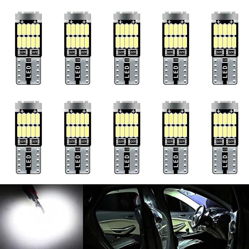 10 Stück T10 W5W 194 501 LED Canbus Kein Fehler Auto Innenlicht T10 26 SMD 4014 Chip Reinweiß Instrumentenlichter B