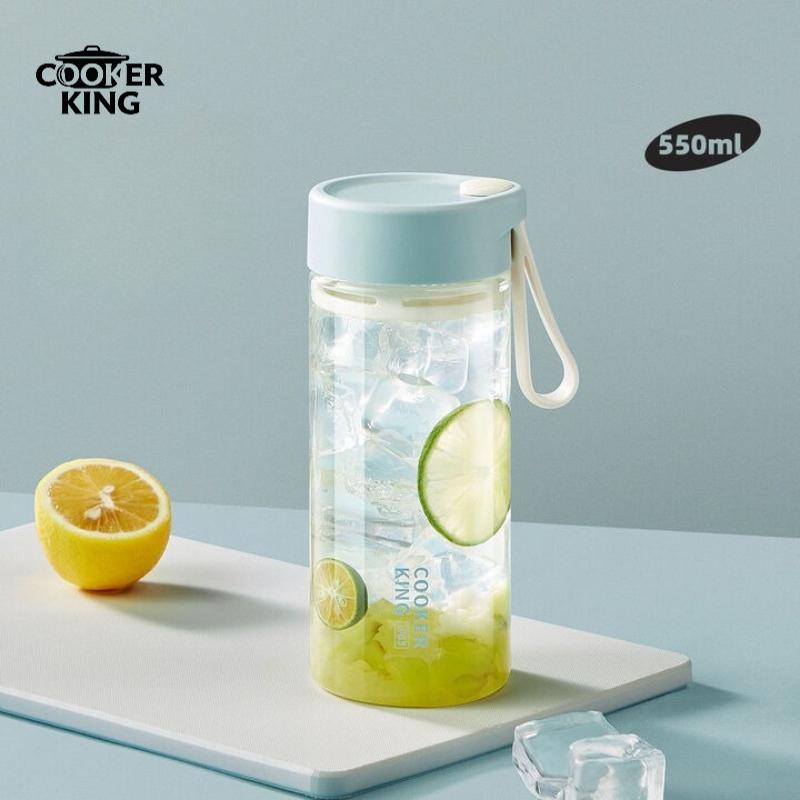 

COOKER KING 550ML Portable Water Cups Tritan+PP Large Capacity Cup with Hanging Rope Waterbottle for Hiking and Camping Use 500-1000ml