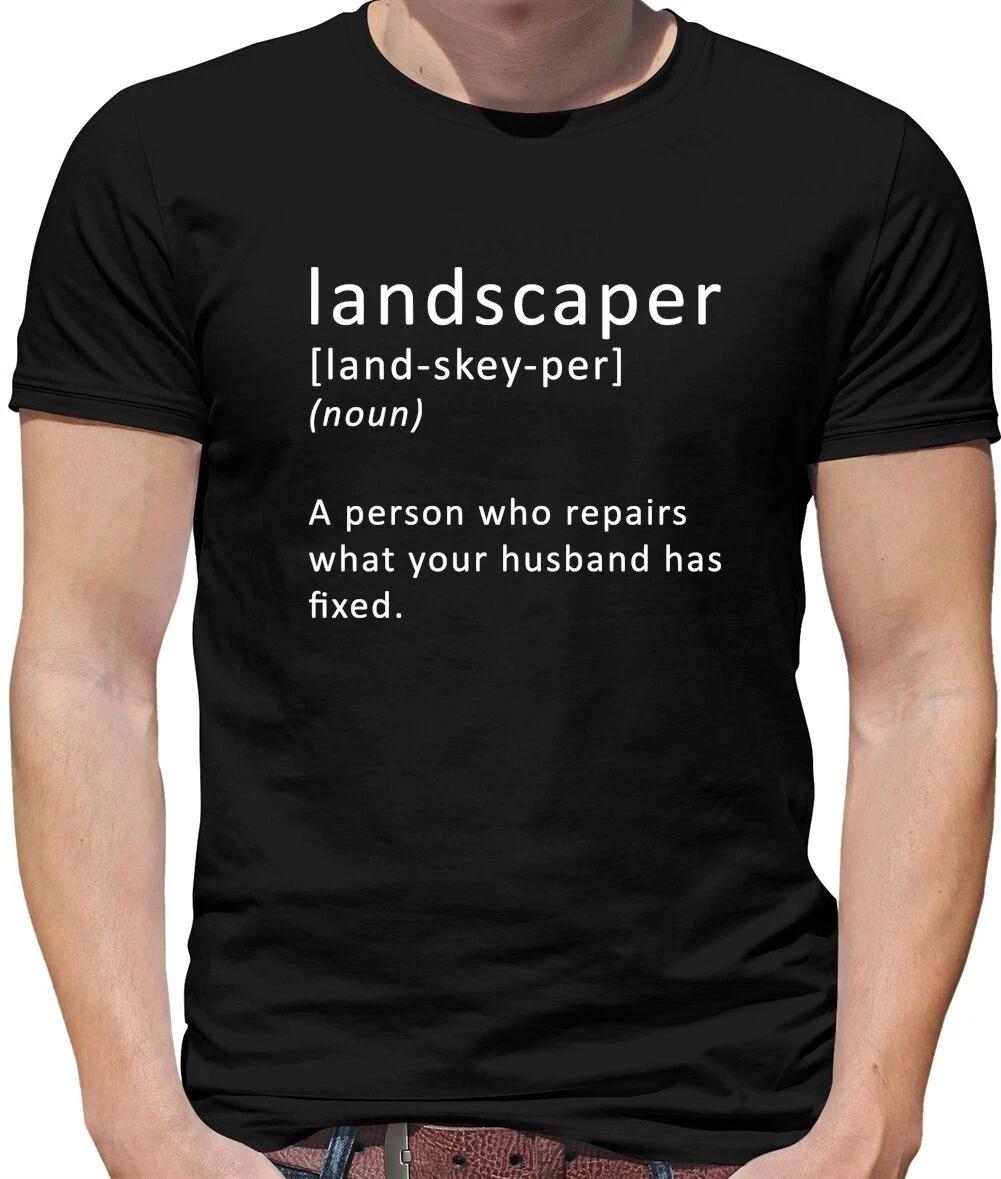 Definition A Person Who Repairs Landscaper Mens T-Shirt - Gardener - Funny S