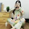 A thin milk silk pajama women's spring and autumn sweet age-reducing women's long-sleeved trousers loungewear set