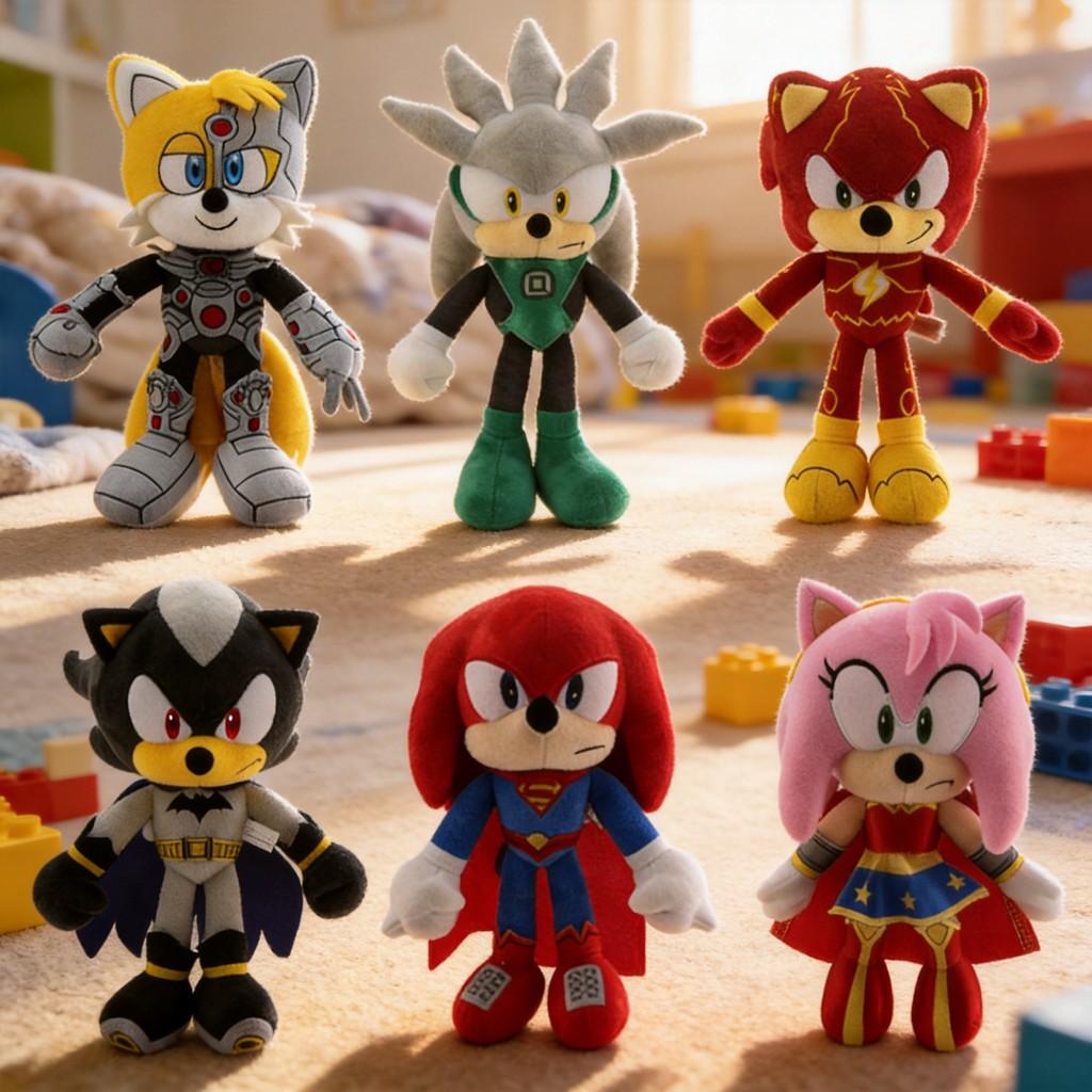 Sonic Super League Stuffed Animal With Short Plush For Playroom Decor And Gifts