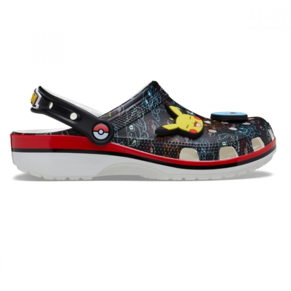 Crocs Unisex Pokemon Print Classic Clog 211343 90h Crocs Sandals Slippers Gibbitz Pikachu...