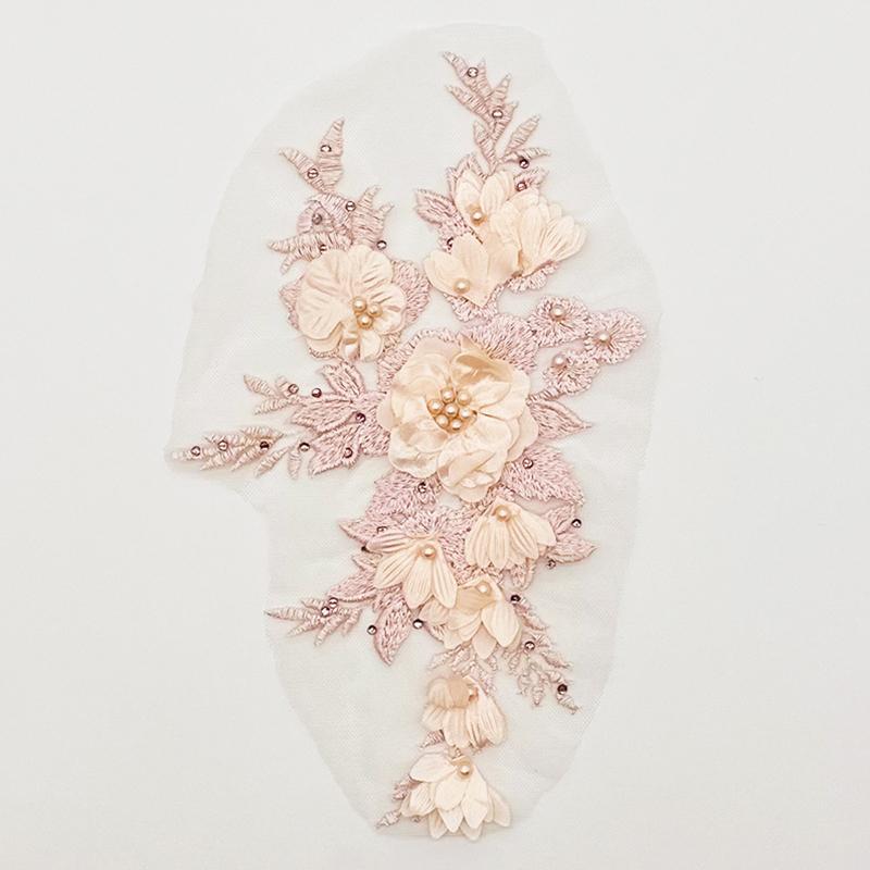 

1 piece of three-dimensional clothing with mesh gauze and wedding dress decoration with multiple options available світло-рожевий колір