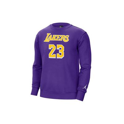 Jordan Bluza polarowa z okrągłym dekoltem Los Angeles Lakers Męskie Topy Fioletowy CN1052-504