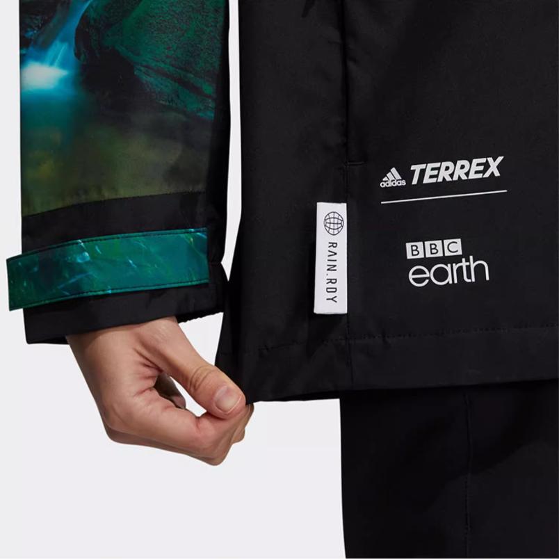 adidas Terrex Hooded Casual Windbreaker Women Jackets Green HE5221