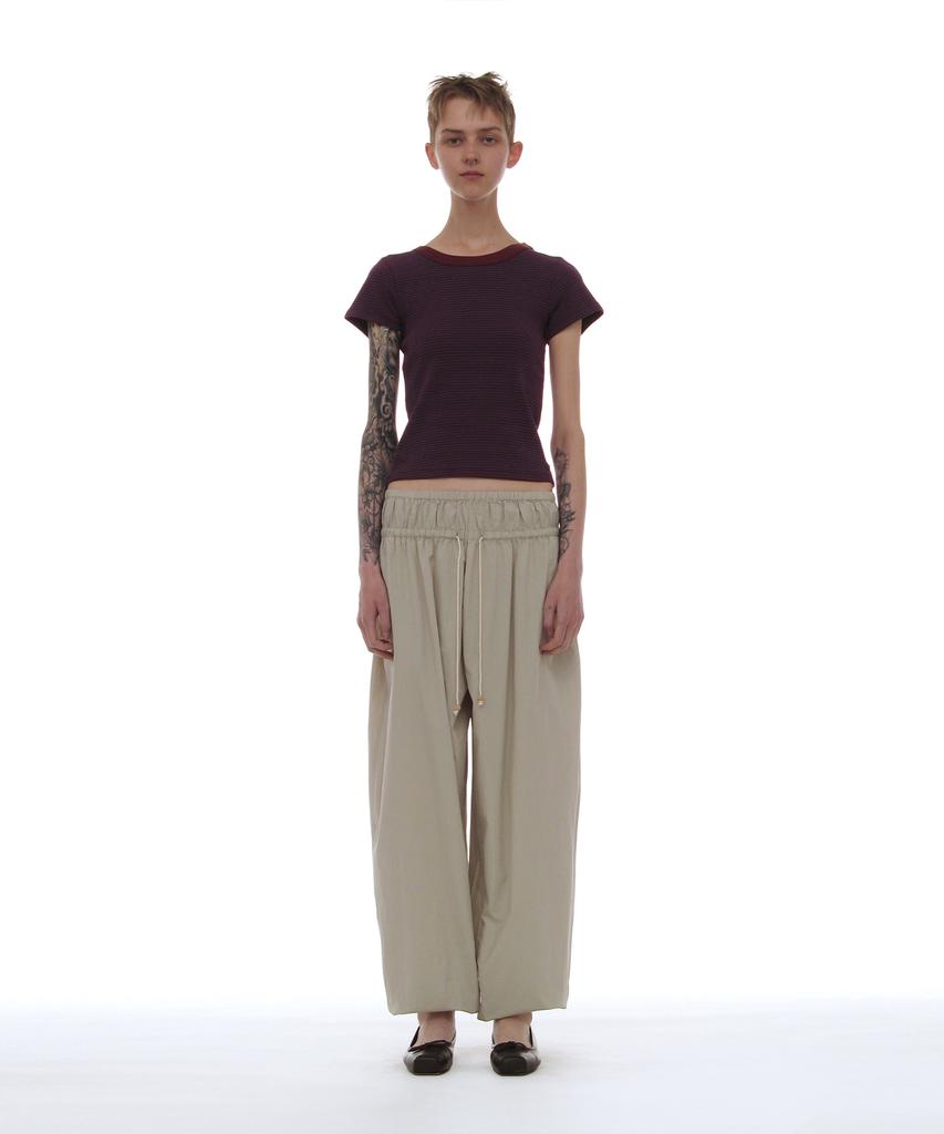 PARTIMENTO WOMEN Pwc Cotton Double Waist Harem Pants_10 Colors (Type B)