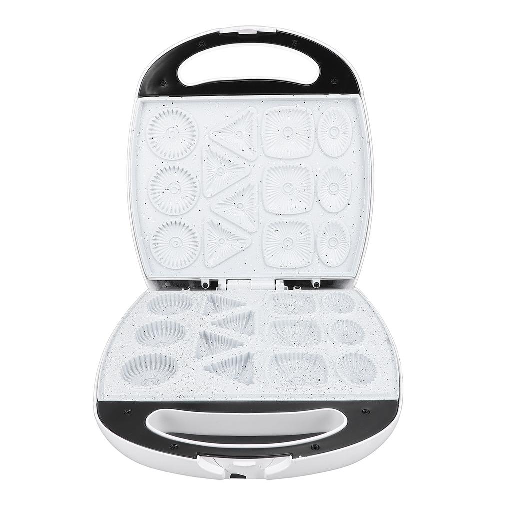 Elektrisk kakebaker med sikkerhetshåndtak Kompakt anti-klebe 13 hull Husholdningskjeksemaskin for