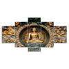 Buddha Statue Sculpture Canvas 5 Piece Wall Print Five Panel Modern Art Poster Picture Home Decor Gift For Him For Her