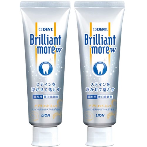 Brilliant More Double Whitening Apricot Mint (90g) - 2 Bottles. Brilliant More W Dental Exclusive.
