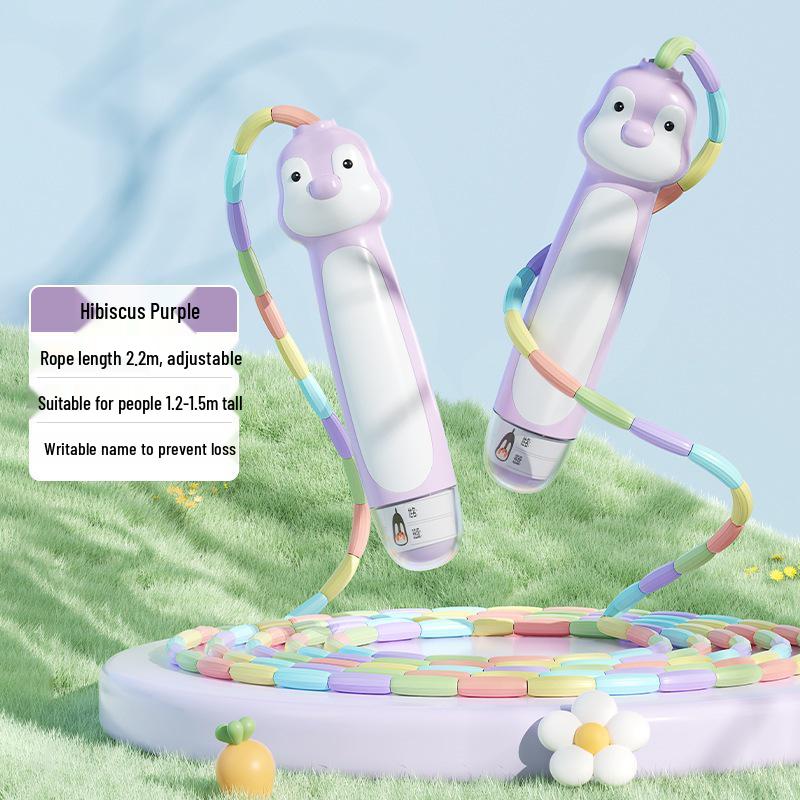 Bamboo Jump Rope for Beginners - Adjustable, Customizable for Kids, Kindergarten & Primary School Sports