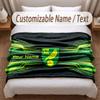 Norwich City Printed Flannel Blanket Custom Name Text Soft Warm Throw For Bedroom Holiday Gift