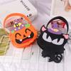 4pcs Pumpkin Halloween Candy Bag Cartoon Gift Basket Tote Bag Portable Storage Bucket  For Kids