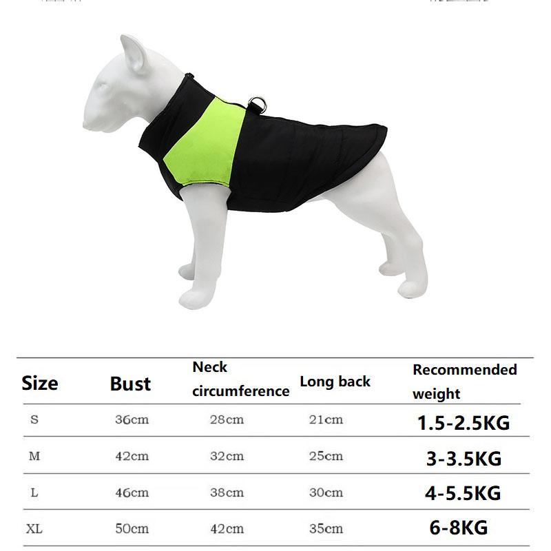 Winter Pet Dog Warm Waterproof Coat Puppy Clothing Vest Jacket For Small Medium Large Dogs Golden Retriever XGMY07