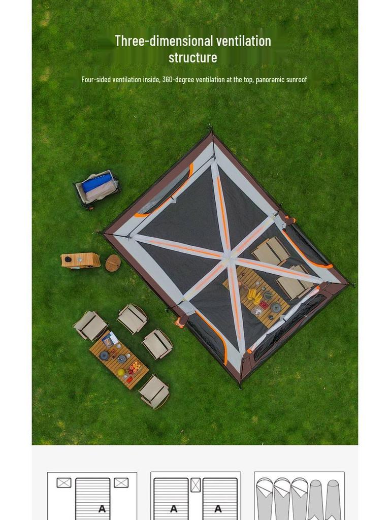 Breathable Waterproof Automatic Tent - Mosquito-Proof, Portable & Folding Outdoor Camping Shelter