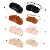 Portable Neck Hanging Glasses Case Soft Leather Outdoor Sunglasses Pouches for Daily Commutes and Travel