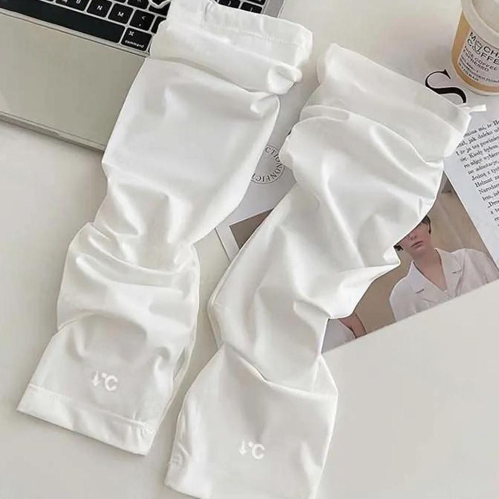 1 Pair UV Protection Sun Sleeves Polyester Anti Slip UPF 50+ Arm Covers For Outdoor Sports Driving