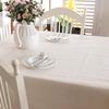 Polyester Cotton Tablecloth Thickened Modern Simple White Solid Color Lace Coffee Table Tablecloth Dining Table Cloth