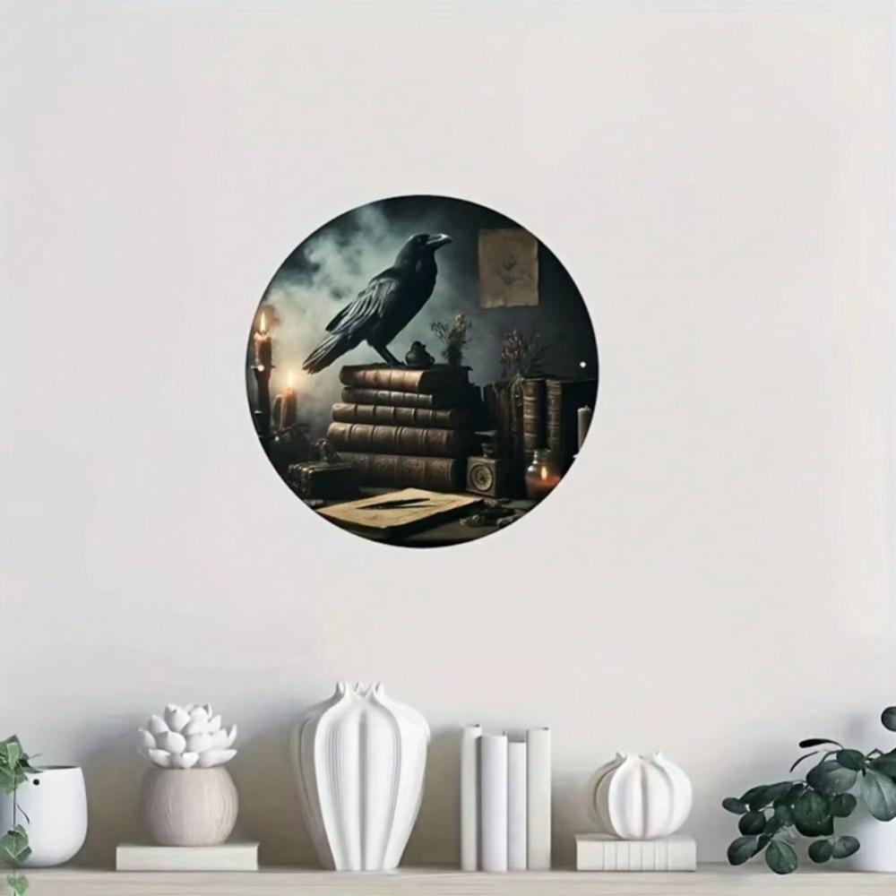 Gothic Crow Metal Wall Art Home Decor Gothic Decor Aesthetic Room