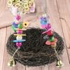Bird Nest Lovely Attractive Colorful Parrot Braided Hanging Nest for Pet