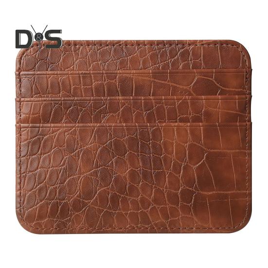 

Тонкий держатель для карт, минималистичный кошелек для кредитных карт из искусственной кожи, мини-бизнес-чехол для карт с передним карманом, тонкий кошелек для монет для мужчин и женщин B