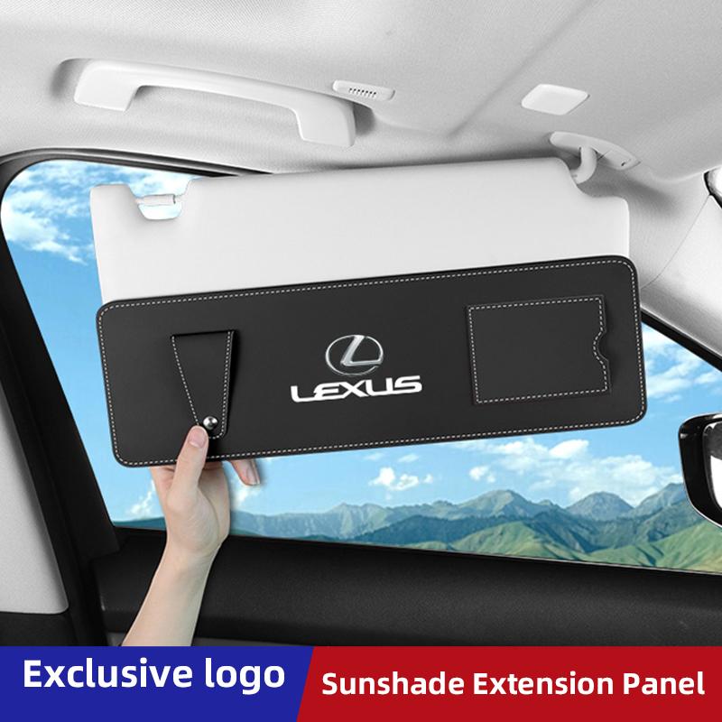 Car Sun Visor Extension Panel For Lexus Fsport IS250 Ct200h ES300h Anti-glare UV Sun Shield Card Holder Glasses Holder Keychain IS4