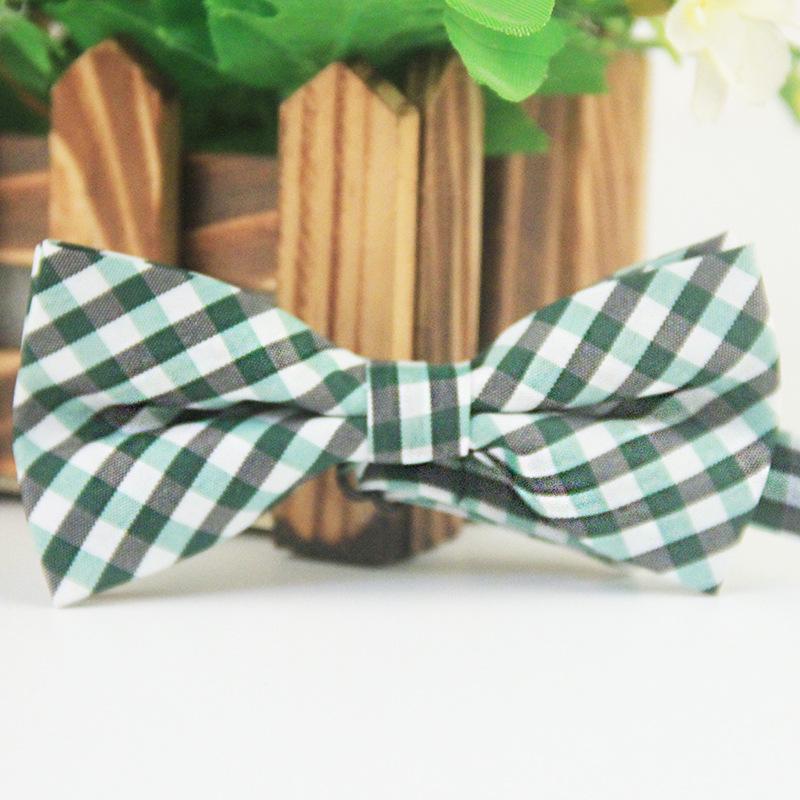 Children's Trendy British Style Multi-Color Cotton Plaid Bow Tie