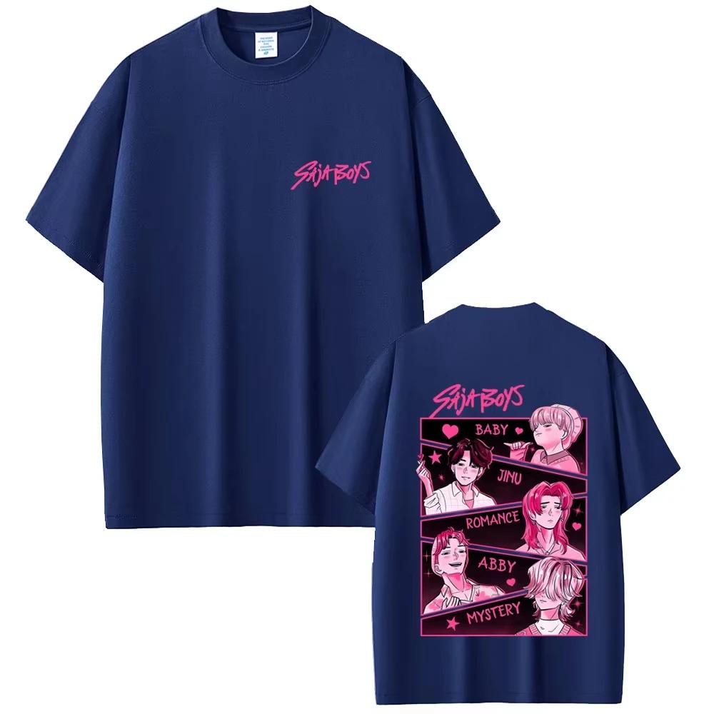 Anime K-pop Demon Hunters Rumi Mira Zpey Film Grafica Maglietta Uomo Donna Harajuku Alta Qualità Oversize Cotone Streetwear