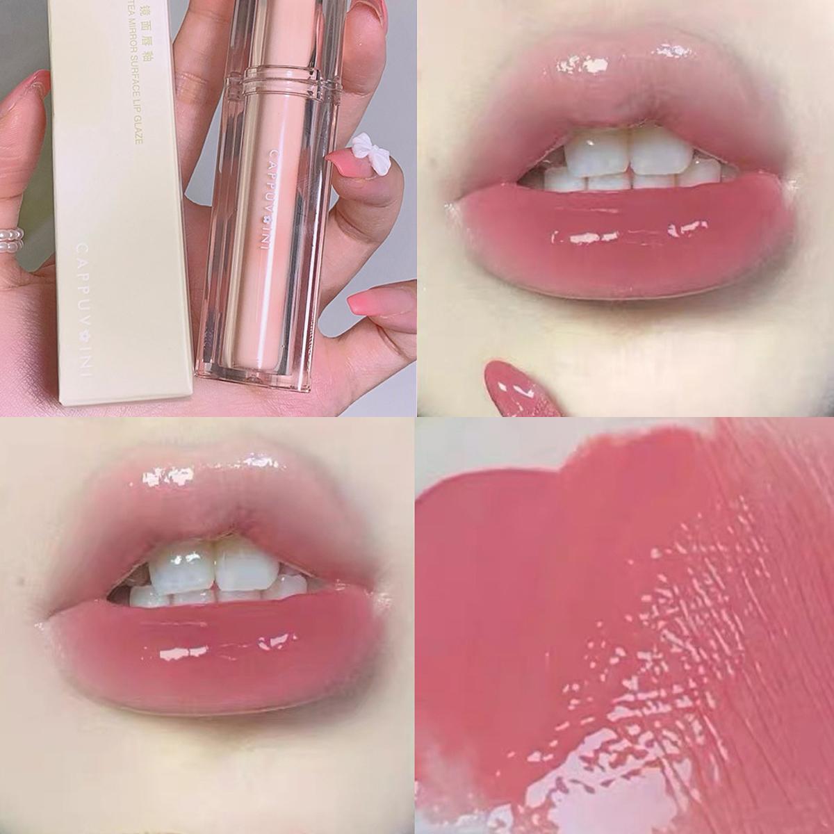 

CAPPUVINI Crystal Mirror Lip Gloss Nude Lip Tint Стойкая губная помада