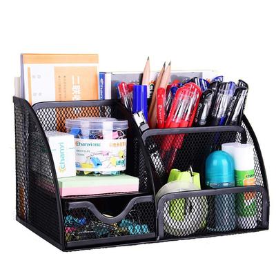Desk Pen Metal Mesh Pen Small Item Storage Box with Pencil Case VANRA™ Organizer, Holder, Stand, Drawer, Multi-Function